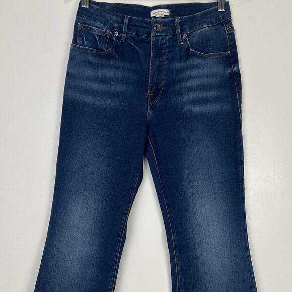 Good American Good Legs Flare Jeans Size 10/30 Stretch Blue Denim in Blue363 - Picture 3 of 11